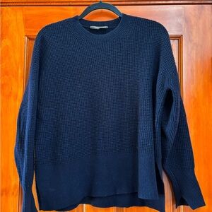 Everlane Women's Navy Crew Neck 100% Cashmere Sweater